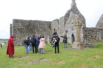 Vaughan (right) teaches his students about the history of Clonmacnoise, a 6th century monastic community, during the Study Abroad Ireland 2022 trip. There were no cities in Ireland until the 9th century, so communities like these were the only representations of advanced knowledge in early Medieval Ireland. (Photo: Barry Vaughan)