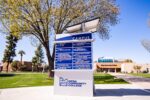 A directional sign on Mesa Community College's Southern and Dobson Campus