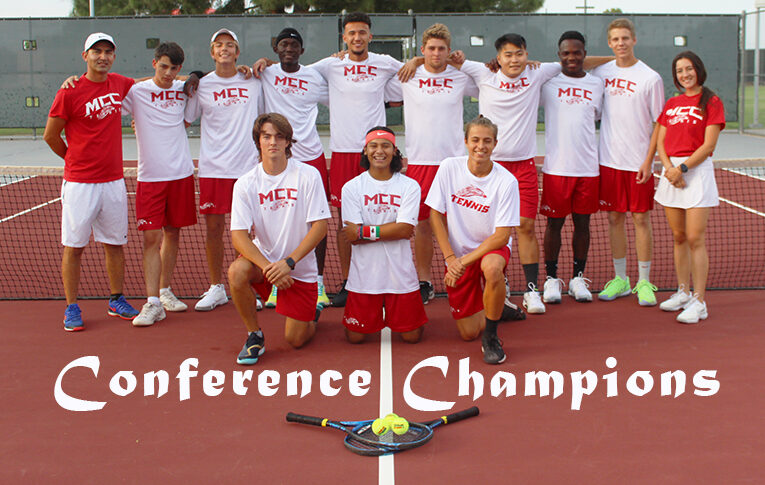 Men’s tennis wins either straight ACCAC championship