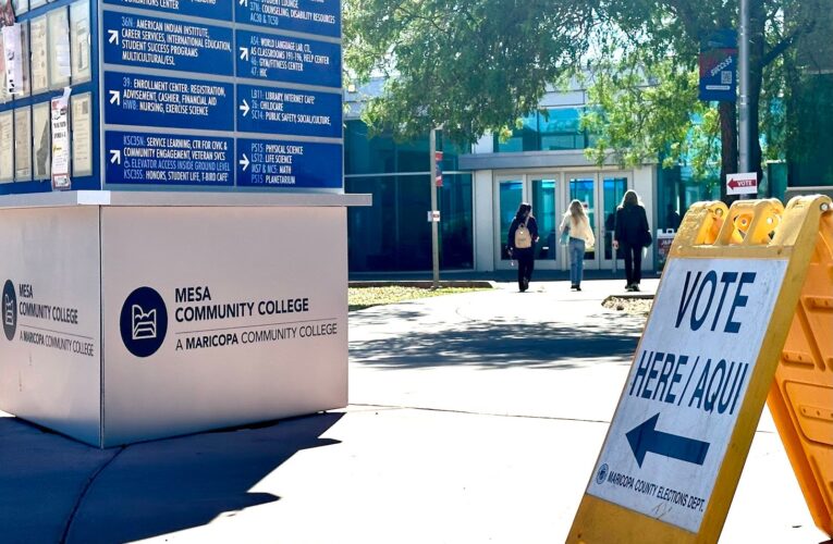 Arizona Governor votes at Mesa Community College with bipartisan support