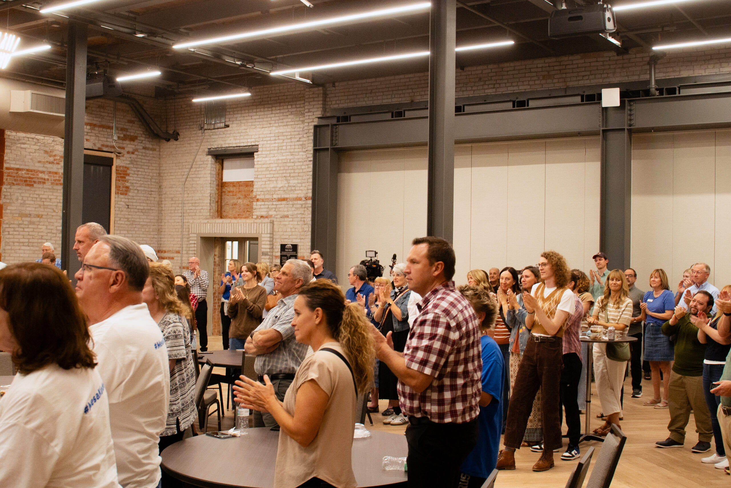 A crowd of supporters for Mesa Councilmember Julie Spilsbury at an Election Day watch party on Nov. 4, 2025. (Photo by Gwendolyn Owen/The Legend)