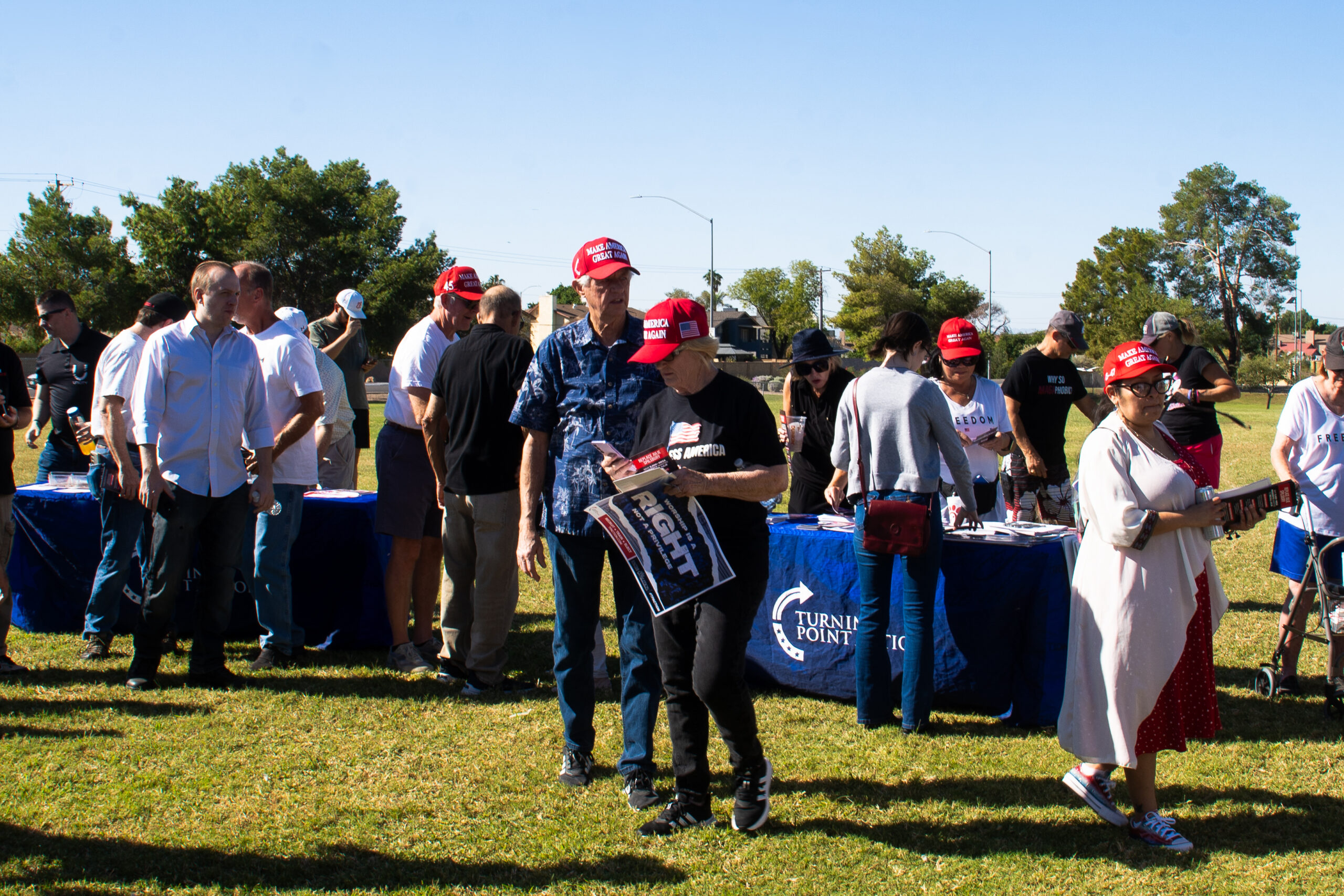 Turning Point Action volunteers getting ready to campaign for current District 2 councilmember Dorean Taylor at a 'Super Chase' event on Oct. 30, 2025. 